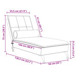 vidaXL Chaise longue de massage avec traversin crème velours