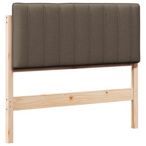 vidaXL Tête de lit capitonnée Marron et Taupe 100 cm Pin massif