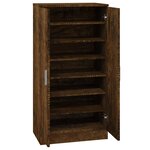 vidaXL Armoire à chaussures Chêne fumé 55x35x108 cm Bois d'ingénierie