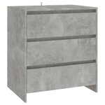 vidaXL Buffets 3 Pièces Gris béton Bois d'ingénierie