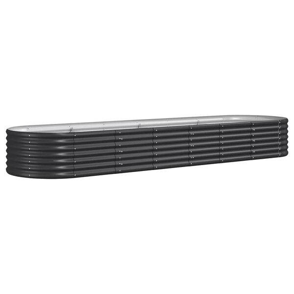 vidaXL Lit surélevé de jardin Acier enduit de poudre Anthracite
