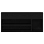 vidaXL Banc à chaussures chêne noir 102x30 5x45 cm bois d'ingénierie