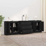 vidaXL Buffets 3 Pièces Chêne noir 70 x 35 5 x 67 5 cm Bois d'ingénierie