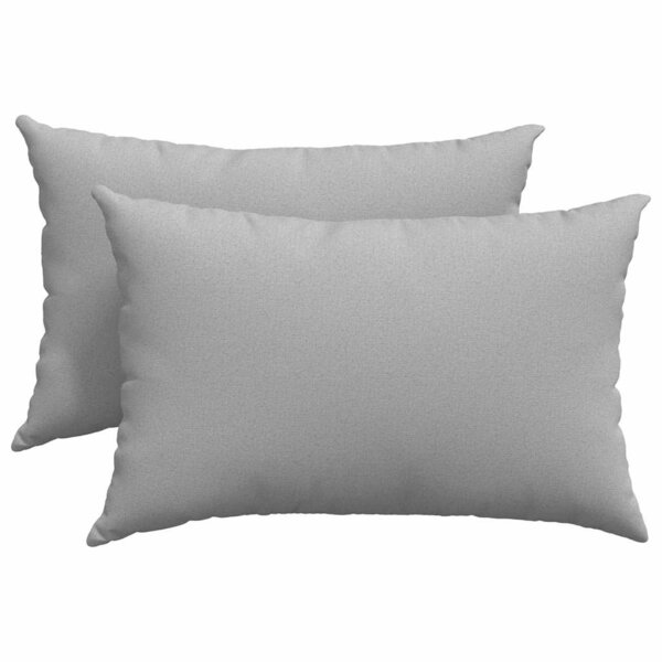vidaXL Coussins de canapé 2 pc tissu Gris nuage 60 x 40 cm