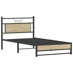 vidaXL Cadre de lit sans matelas chêne sonoma 100x200 cm