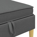 vidaXL Canapé modulaire avec rangement 6 Pièces Gris foncé Tissu