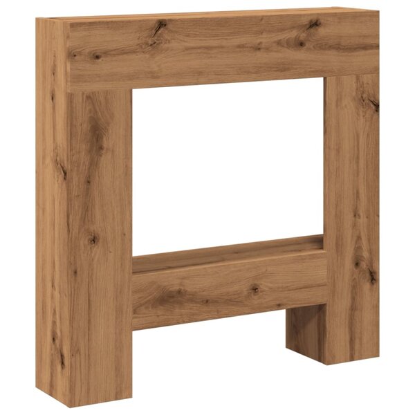 VidaXL Cadre de cheminée chêne artisanal 81x18x82 cm bois ingénierie