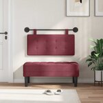 vidaXL Tête de lit suspendue Bordeaux Tissu