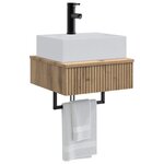 vidaXL Basin de lavage mural Chêne artisanal 40 x 41 x 39 cm