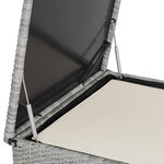 Tectake Canapé de jardin PISE 5 places avec coffre de rangement, variante 2 - gris clair