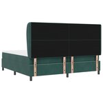 Lit Box Spring avec Matelas verte foncé 200x200 cm en Velours