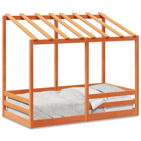vidaXL Lit pour enfants sans matelas cire marron 70x140 cm pin massif
