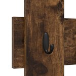 vidaXL Porte-manteau mural Chêne fumé 60 x 3 x 82 cm Bois d'ingénierie