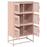 vidaXL Buffet haut rose 68x39x123 cm acier