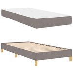 vidaXL Lit à ressorts avec matelas Taupe 90 x 200 cm tissu
