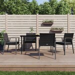 vidaXL Chaises de jardin et coussins lot de 4 noir 56 5x57x83 cm rotin
