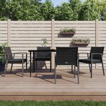 vidaXL Chaises de jardin et coussins lot de 4 noir 56 5x57x83 cm rotin