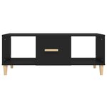 vidaXL Table basse noir 102x50x40 cm bois d'ingénierie
