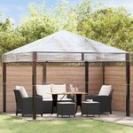 vidaXL Remplacement de housse de gazebo Transparent 3 x 3 m PVC
