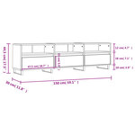 vidaXL Meuble TV sonoma gris 150x30x44 5 cm bois d'ingénierie
