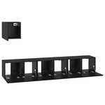 vidaXL Ensemble meuble TV 4 Pièces Chêne noir 60 x 30 x 30 cm