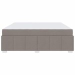 vidaXL Cadre de lit avec matelas Taupe 200 x 200 cm tissu