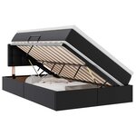 vidaXL Lit avec rangement et LED Noir 120 x 200 cm Cuir synthétique