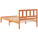 vidaXL Cadre de lit Marron cire 90 x 190 cm Bois massif en pin