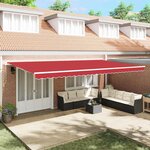 vidaXL Tissu de Remplacement pour Auvent pour Cadre de 6x3 m en Rouge