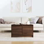 vidaXL Table basse avec tiroirs chêne marron 70 5x70x40 cm