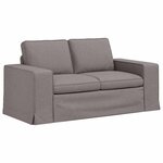 vidaXL Canapé 2 Pièces Taupe 182 x 80 x 82 cm tissu