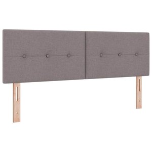 vidaXL Tête de lit LED avec bandes LED Taupe 160 cm tissu