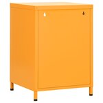 Vidaxl table de chevet jaune moutarde 35x35x51 cm acier