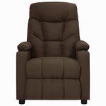 vidaXL Fauteuil de massage Marron foncé Tissu