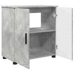 vidaXL Cabinet de salle de bain avec porte Gris béton 61 x 35 x 64 cm