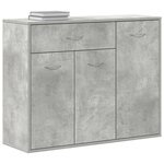 vidaXL Buffet Gris béton 88x30x70 cm Bois d'ingénierie