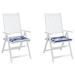vidaXL Coussins de chaise de jardin lot de 2 40x40x3 cm tissu