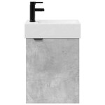vidaXL Meuble de salle de bain avec robinet Gris béton