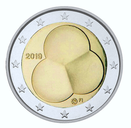 Monnaie 2 euro commémorative finlande 2019 - constitution