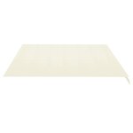 vidaXL Tissu de remplacement pour auvent Crème 4 5x3 5 m