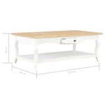 vidaXL Table basse Blanc 110 x 60 x 40 cm MDF