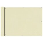 vidaXL Écran de balcon en tissu Oxford 75x400 cm Crème