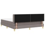 vidaXL Lit à Ressorts avec matelas Taupe 180 x 200 cm tissu