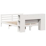 vidaXL Lit bibliothèque sans matelas blanc 135x190 cm bois pin massif