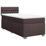 vidaXL Sommier à lattes de lit avec matelas Marron foncé 100x200 cm