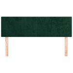 vidaXL Têtes de lit 2 Pièces Vert foncé 72x5x78/88 cm Velours