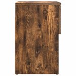 vidaXL Armoire de lit 2 Pièces Chêne fumé 29 x 31 5 x 49 cm
