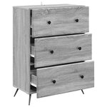 vidaXL Armoire à tiroirs Sonoma gris 66 x 34 5 x 90 cm