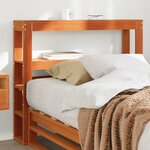 vidaXL Tête de lit avec étagères marron cire 90 cm bois massif de pin