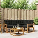vidaXL Ensemble de canapés d'extérieur 5 pc Naturel et Noir
